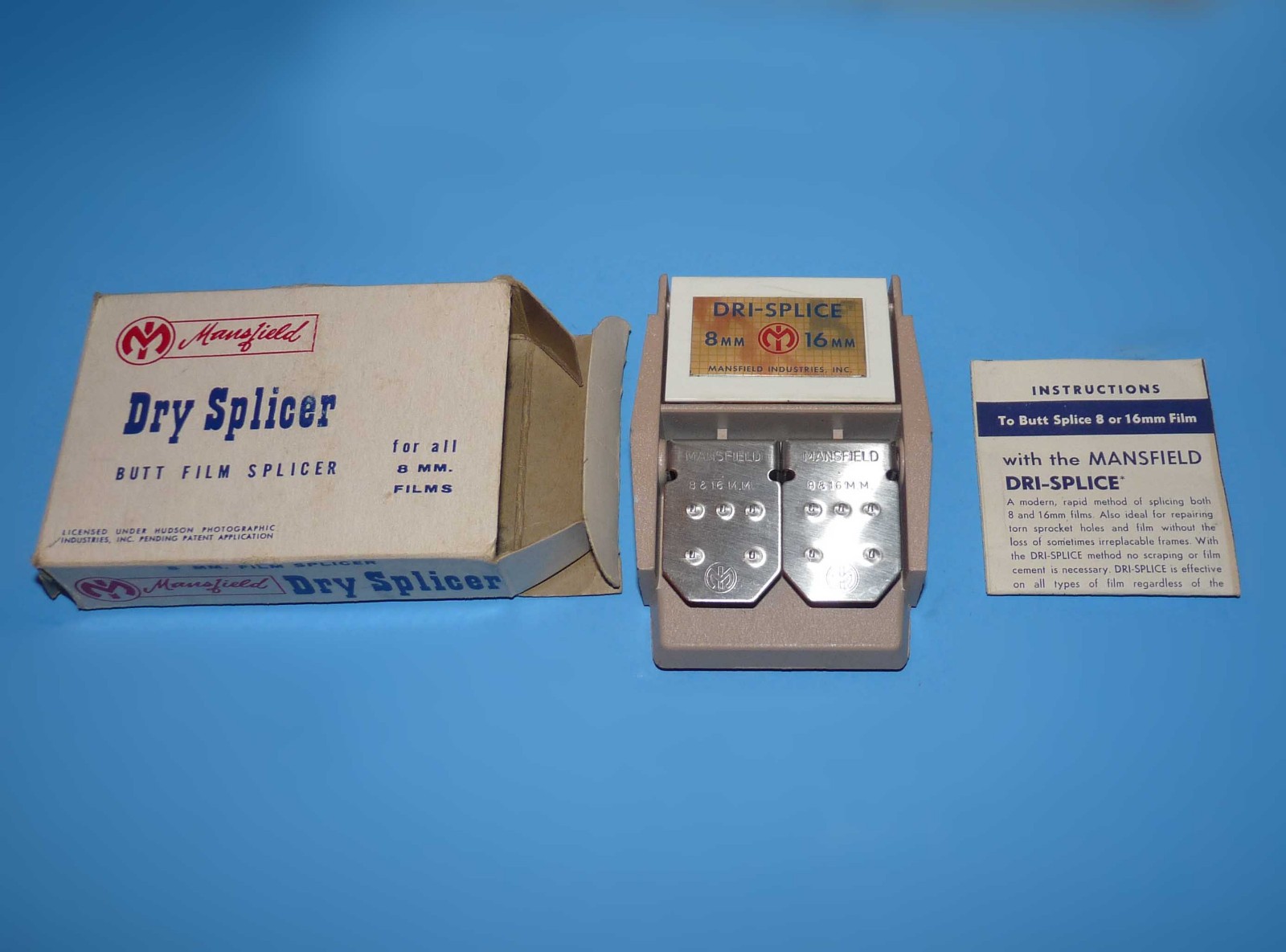 MCM Mansfield Fairfield 8mm Film Editor w Box Model 650 Tested