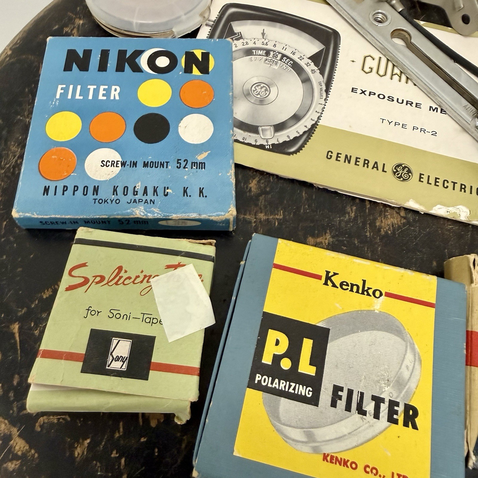Lot Vintage 1950s Nikon Nikkor Lens Filters In Boxes Etc