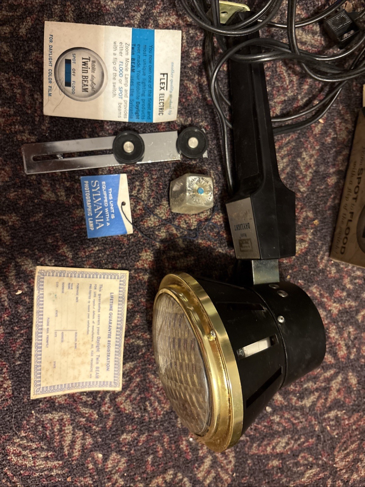 Sylvania Mobilite Twin Beam Spot Flood Light Zoom Lamp Photo Camera Works Used