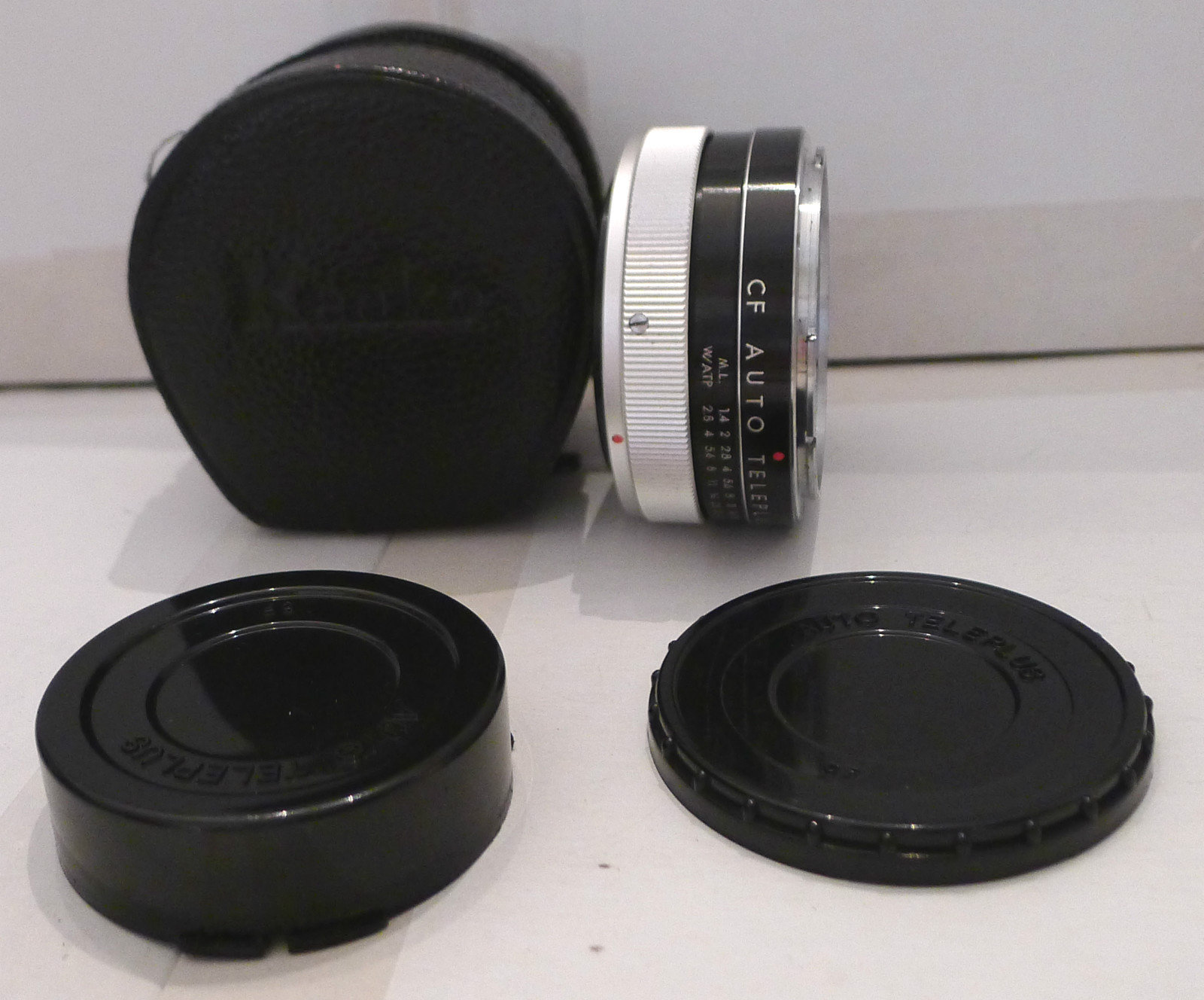 Film Camera Lens Kenko CF Auto TelePlus Converter 2X &Caps &Case Made in Japan