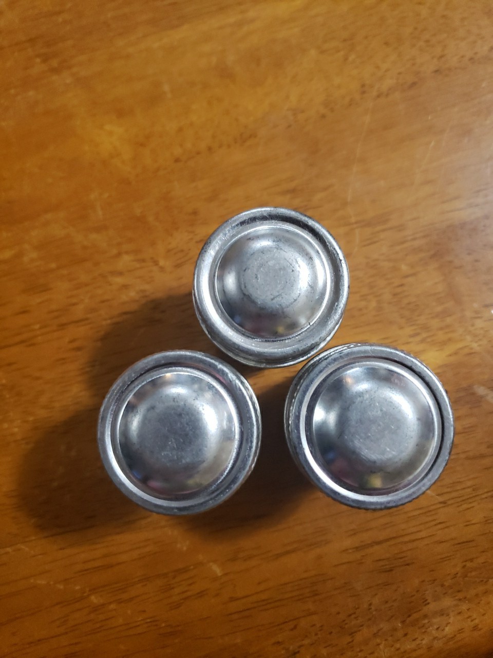 Lot of 3 – Vintage 35mm Aluminum Film Canisters – Unbranded, With Metal Top READ
