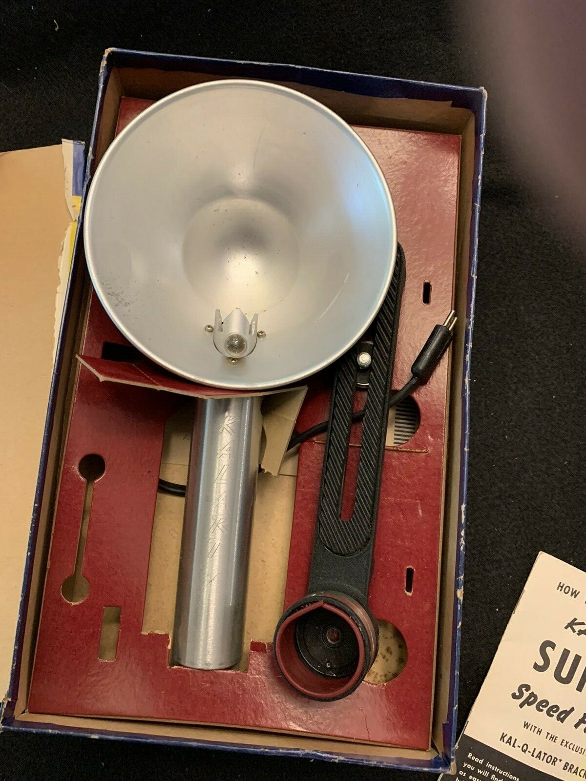 Vintage 1950’s Kalart Super Speed Flash w/ Box Instructions Cover & Accessories