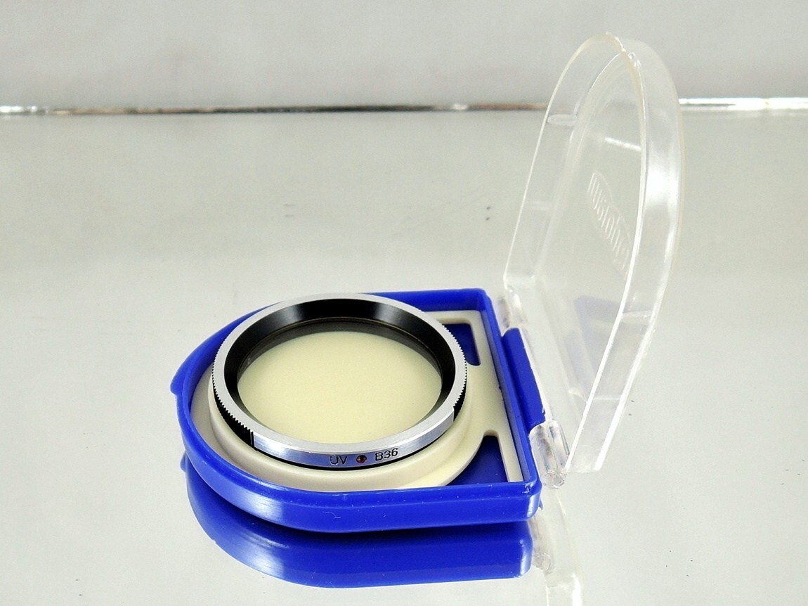 Flexaret UV B36 Filter Meopta Accessories Bayonet RARE + right blue plastic box.