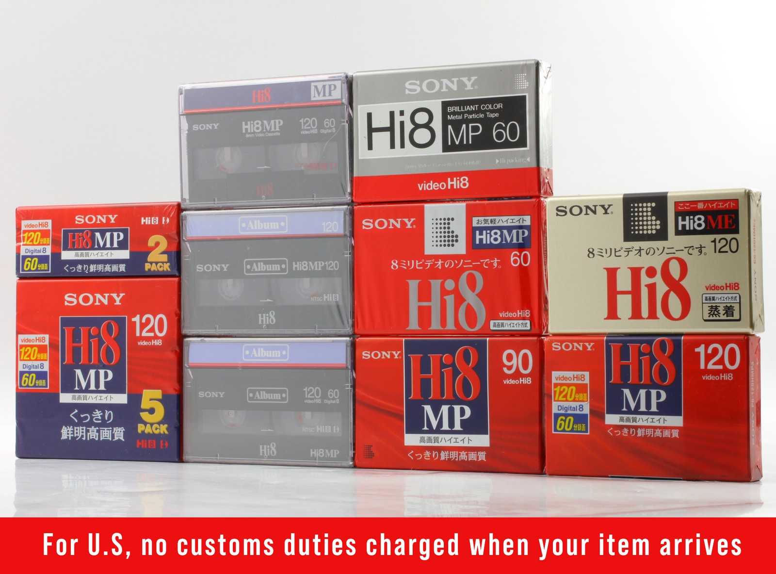[Unused] Sony Hi8 MP ME 60/90/120min 15 Cassette Tapes Set From JAPAN