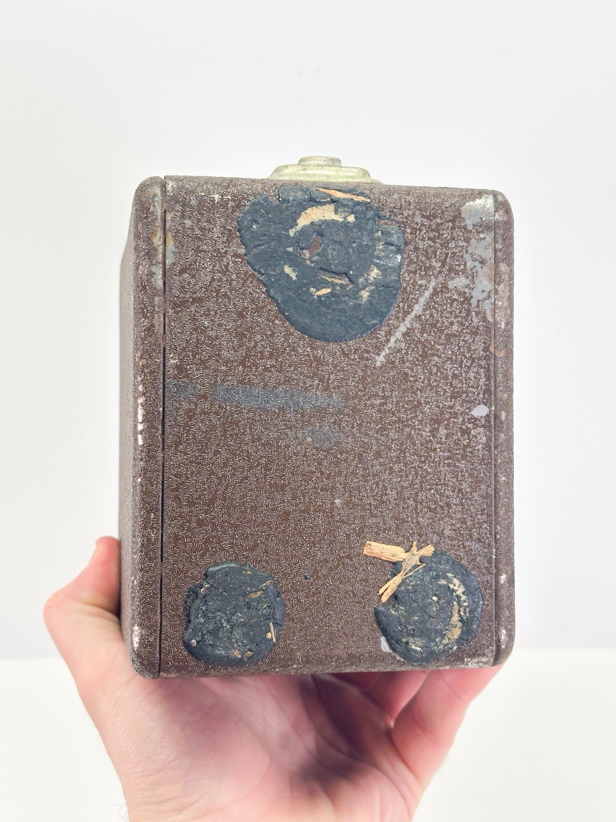 ORIGINAL KEY! Eagle Lock Company 8mm 6 Space Film Reel Holder Case Metal Vintage