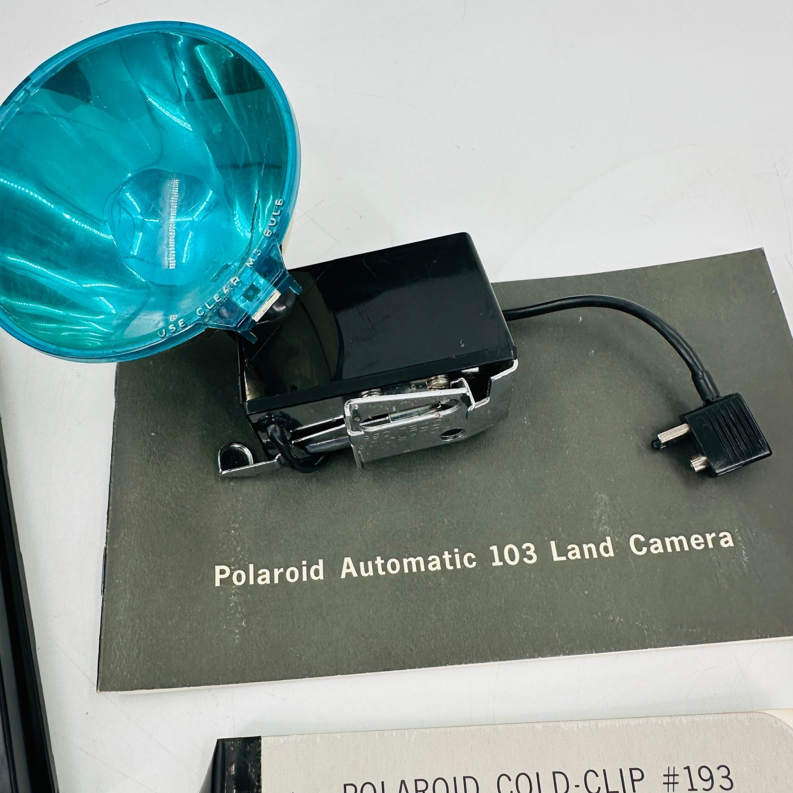 Vintage Polaroid Flash Gun 268 + Portrait Kit 581 + Film & Holder FP-100C + More