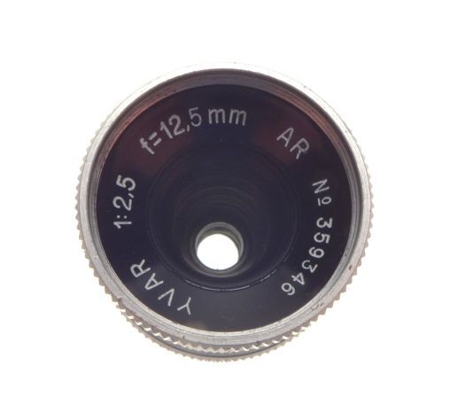 Kern paillard Yvar 1:2.5 f=12.5mm bolex b8 film camera lens caps leather keeper