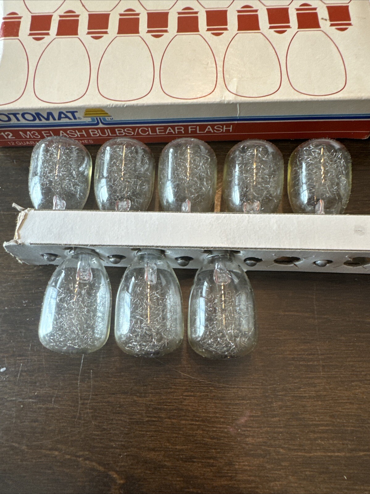 Vintage FOTOMAT M3 Clear Flash Bulbs 8 Bulbs In Original Packaging Free Shipping
