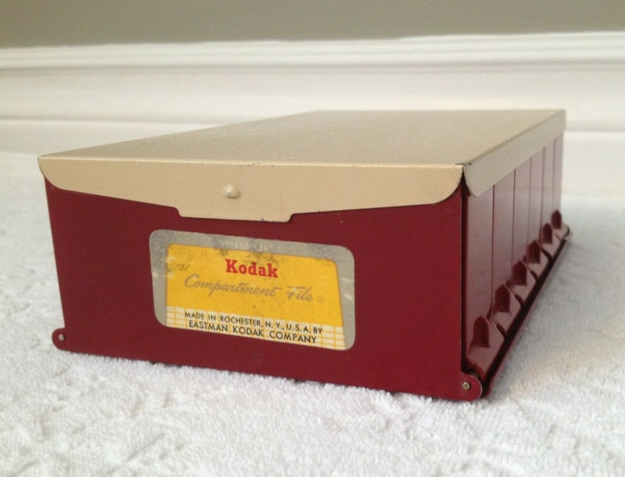 Vintage 1950’s Eastman KODAK Co. Mounted Slides File-Box w Index-Card, Label
