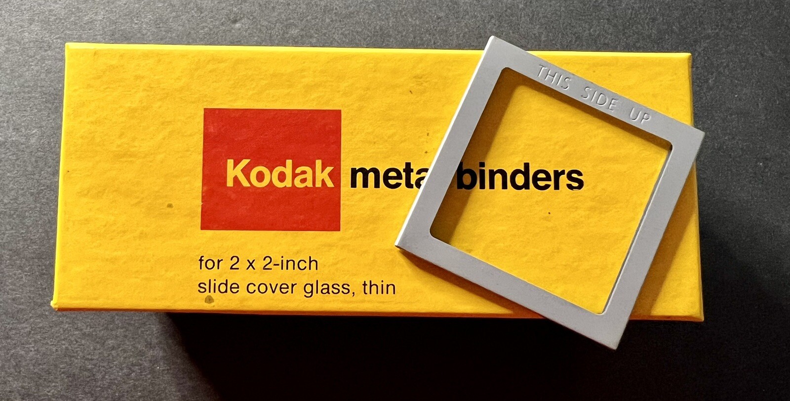 Kodak Metal Binders For 2” X 2” Slide Cover Glass, Thin Box Of 50