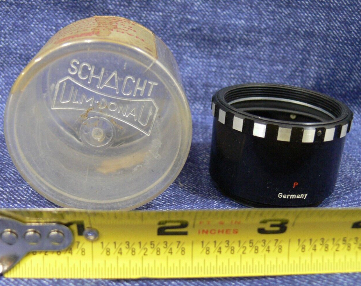 VINTAGE SCHACHT ULM DONAU Extension Tubes P Germany Camera/Photography Film Case