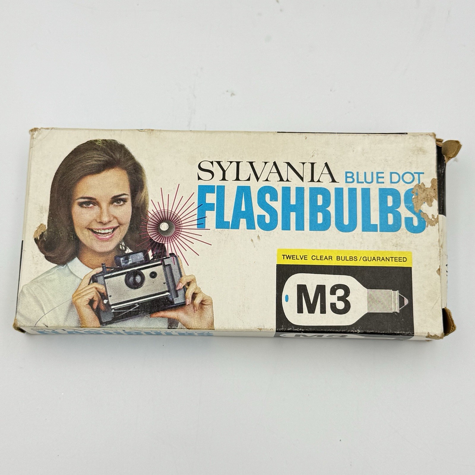 Vintage Sylvania M3 Blue Dot Flashbulbs NOS Camera Flash Bulb Unused USA