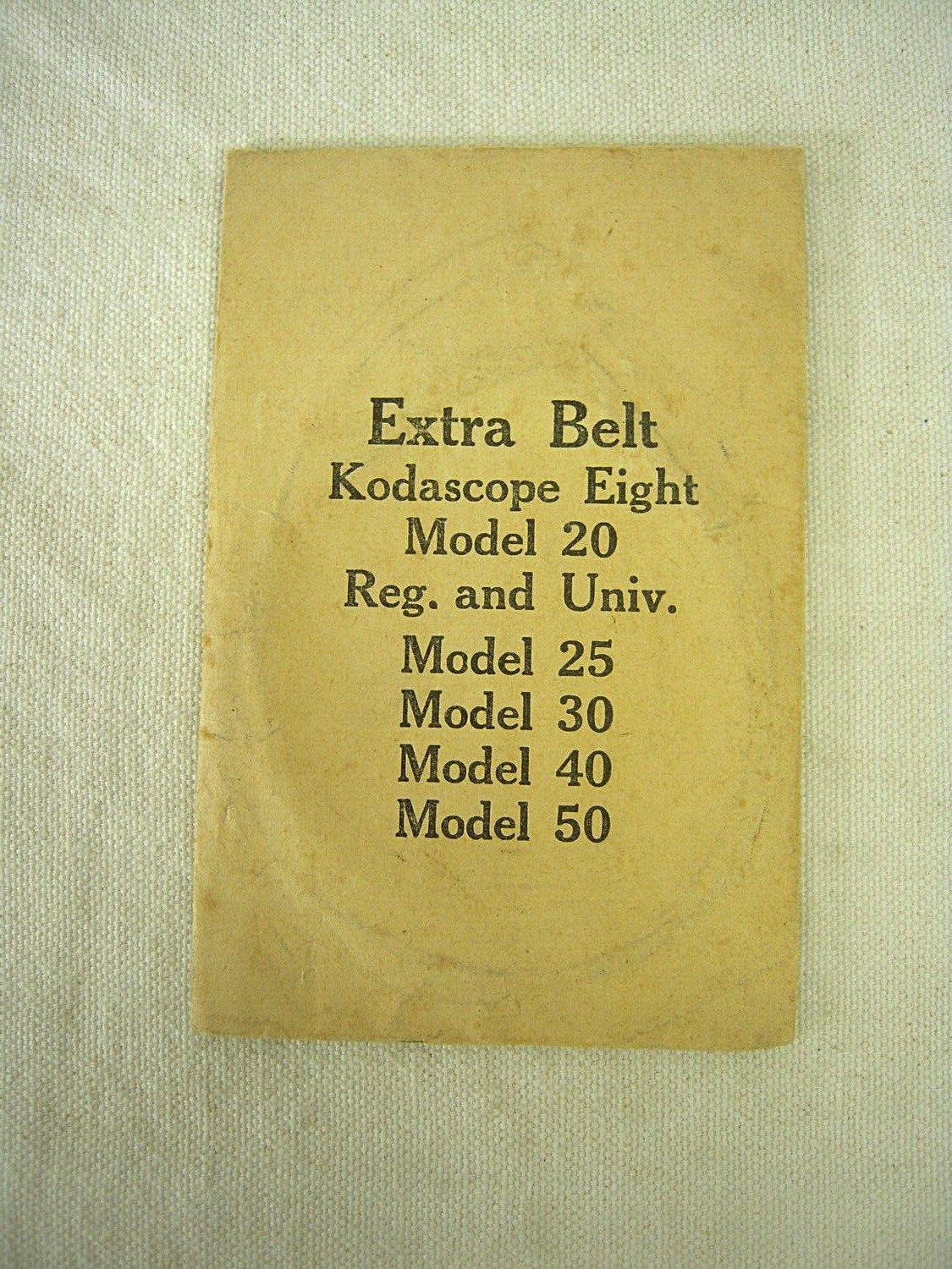 Hard to Find Kodascope Eight, Model 20 Belt – Eastman Kodak
