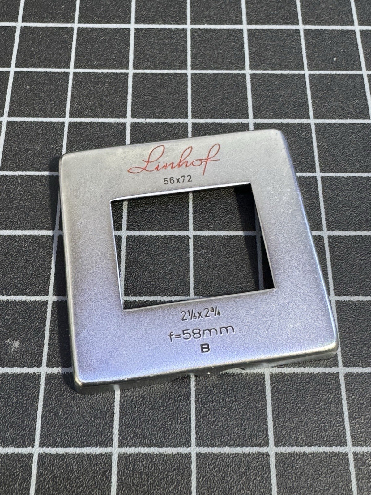 Linhof Baby Technika IV 6×7 Viewfinder Mask Set 58mm For Biogon Finder