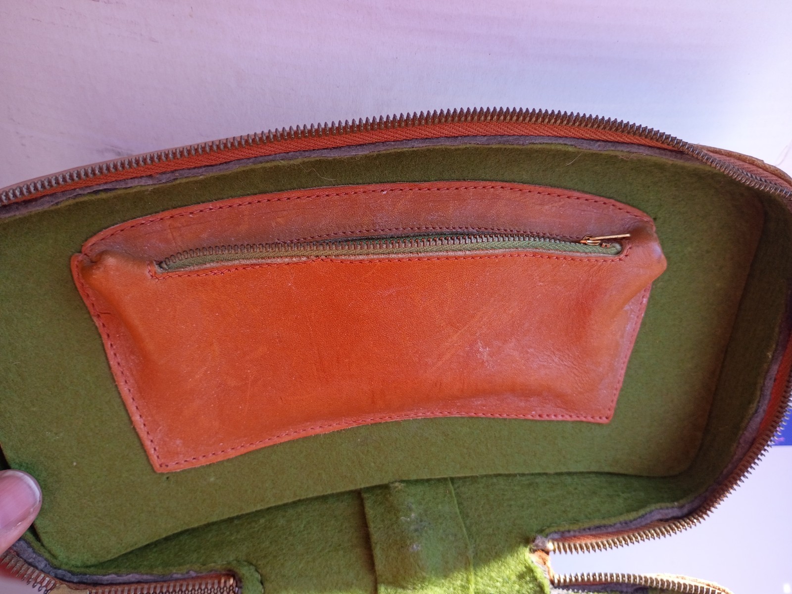 Vintage Handmade Top Grain Cowhide Leather Field Camera Bag Satchel USA 11x8x6