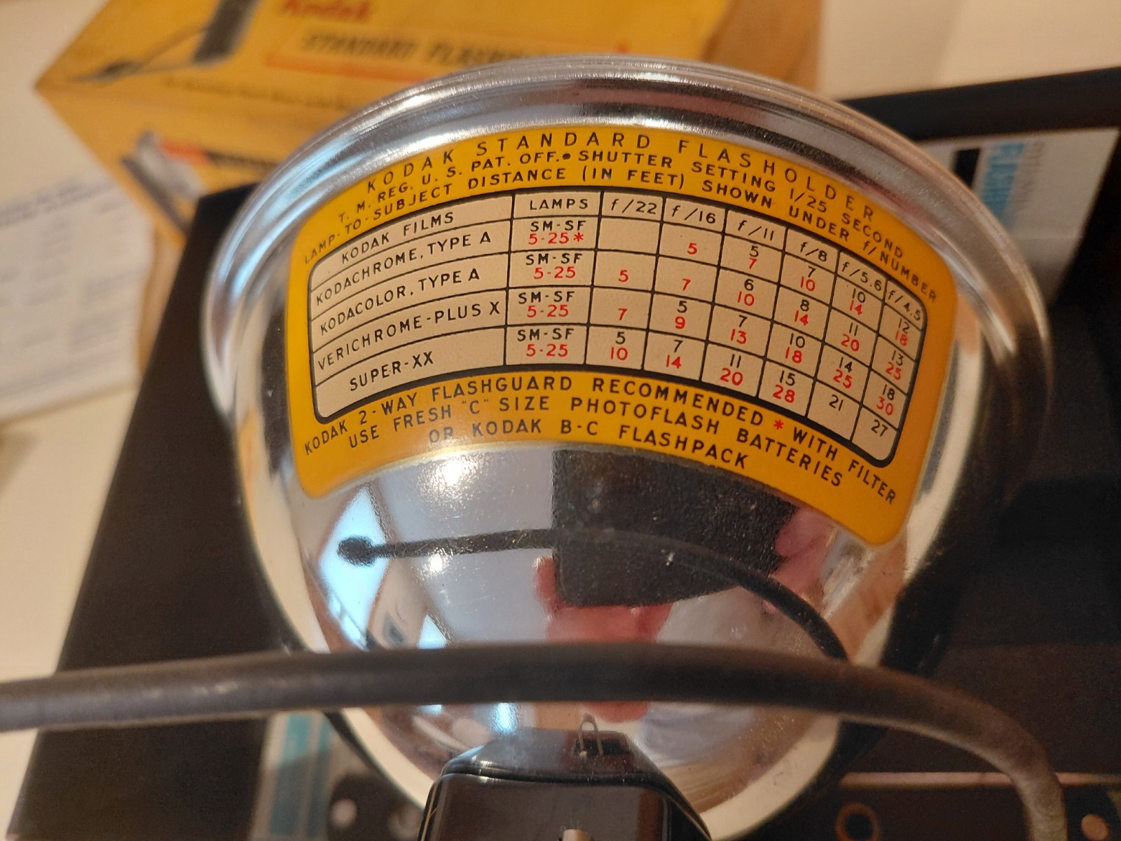 Kodak 1952 Model 720/721 Standard Flash Holder Set Complete (tricolor & 2-way g