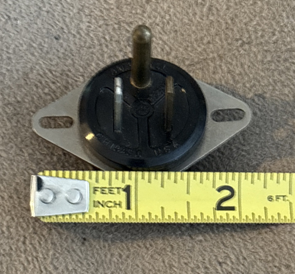 Vintage Amphenol Projector , Reel to Reel , Stereo AC Plug Male Receptacle *NEW