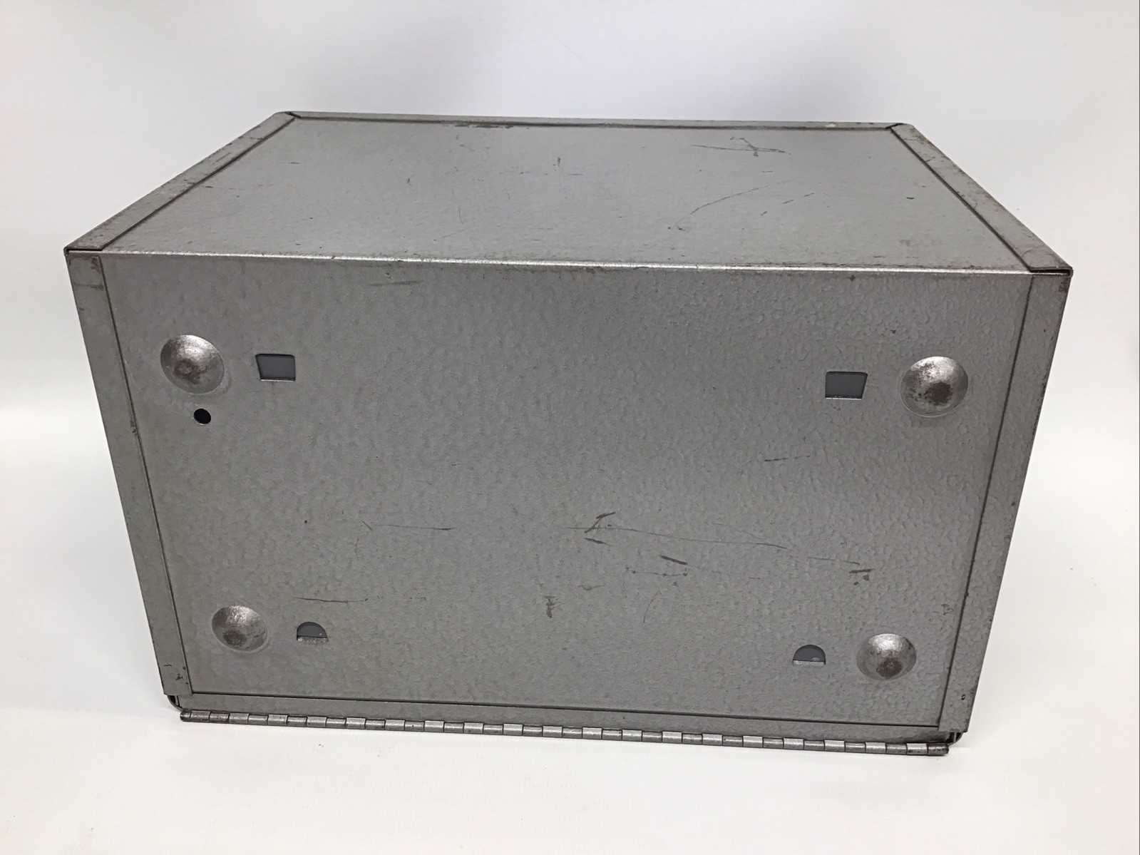 Brumberger 12 8mm Film Reel Storage Case Metal Home Movie Carry Box 1950s