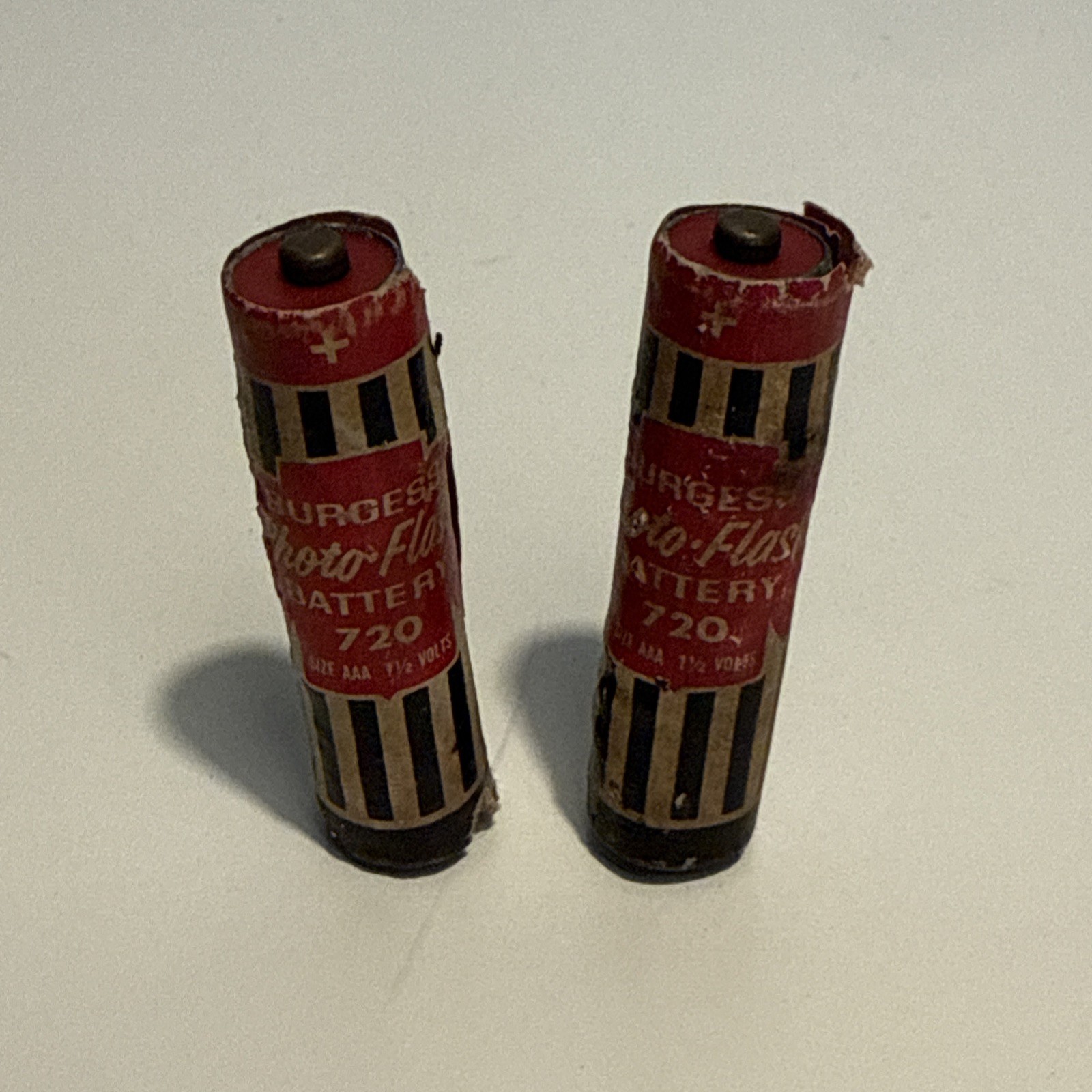 Vintage Burgess Photo-Flash Battery 720 AAA Pair | Camera Prop Decor Display