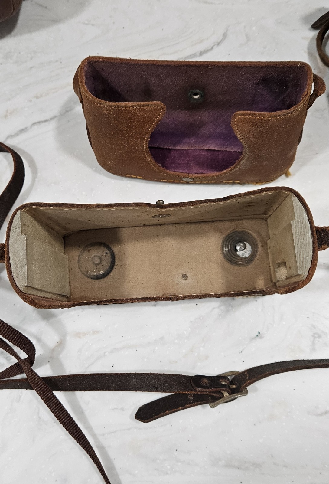 Vintage Leather/Cowhide Camera Cases Lot Of 8. USA
