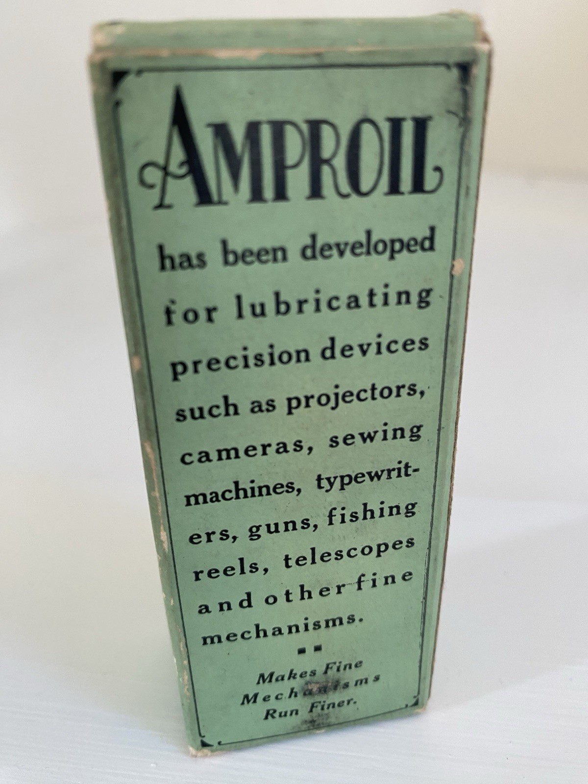 Vtg Ampro AMPROIL MOVIE Film PROJECTOR OIL Near Full Bottle Box Cameras Fishing