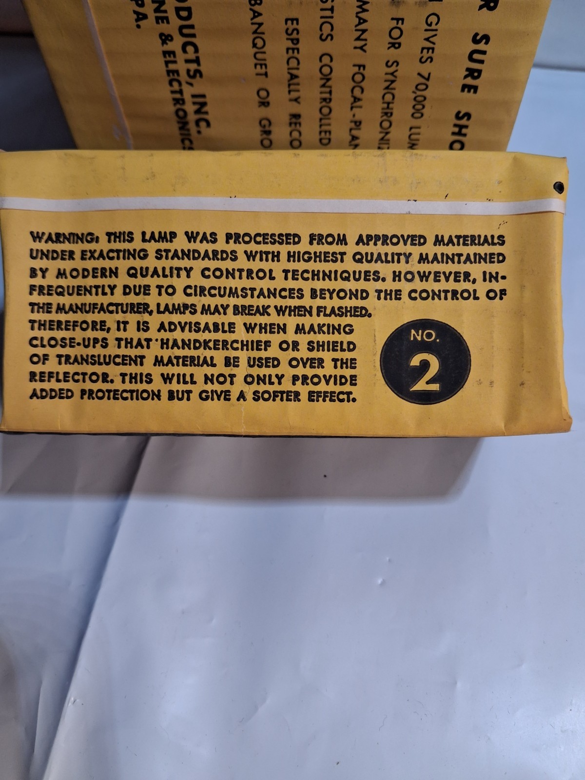 Sylvania Wabash Superflash No. 2 flashbulbs 6pk