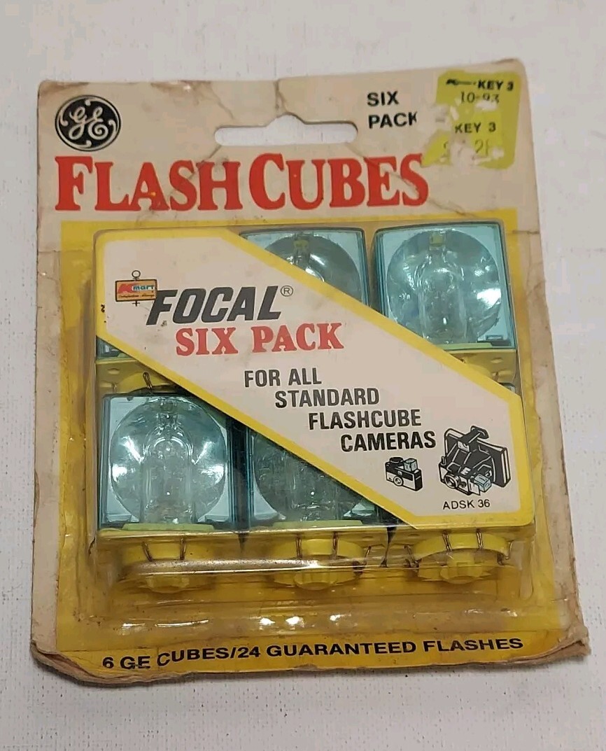 NOS Vintage General Electric GE Focal Flash Cubes Six Pack 24 Flashes Free Ship
