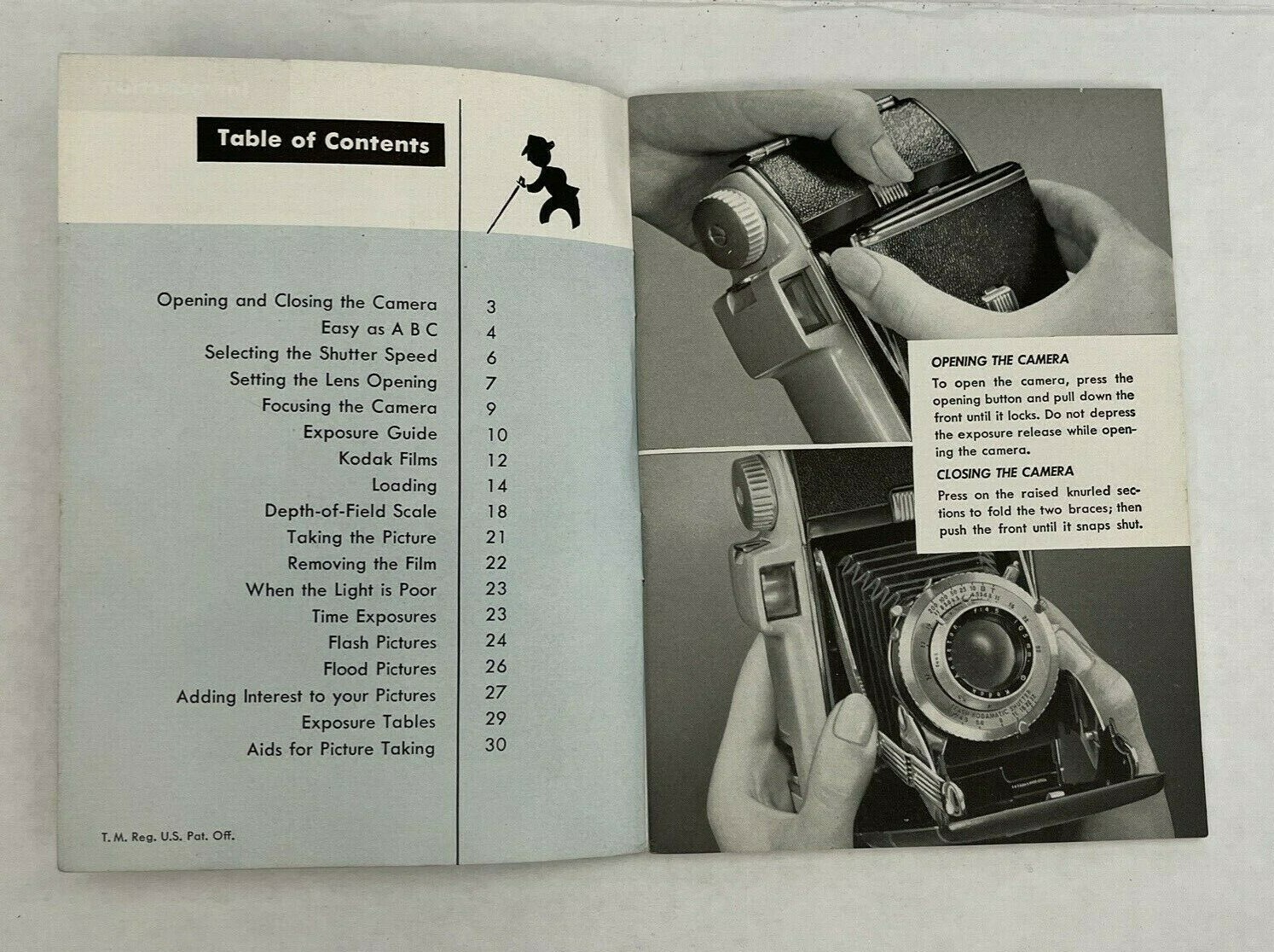 Vintage Kodak Tourist Camera Brochure Manual