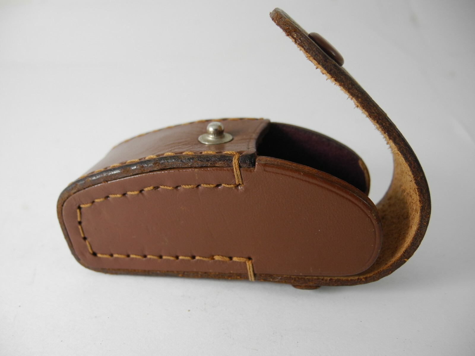 LEICA OR NIKON RANGEFINDER CASE BROWN LEATHER 1X1X3 INCHES HOOKS ON STRAP