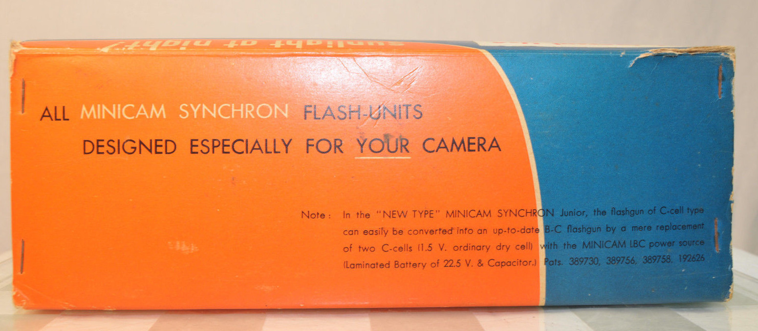 Vintage MINICAM SYNCHRON Flash Equipment with Original Box from 1950s Japan
