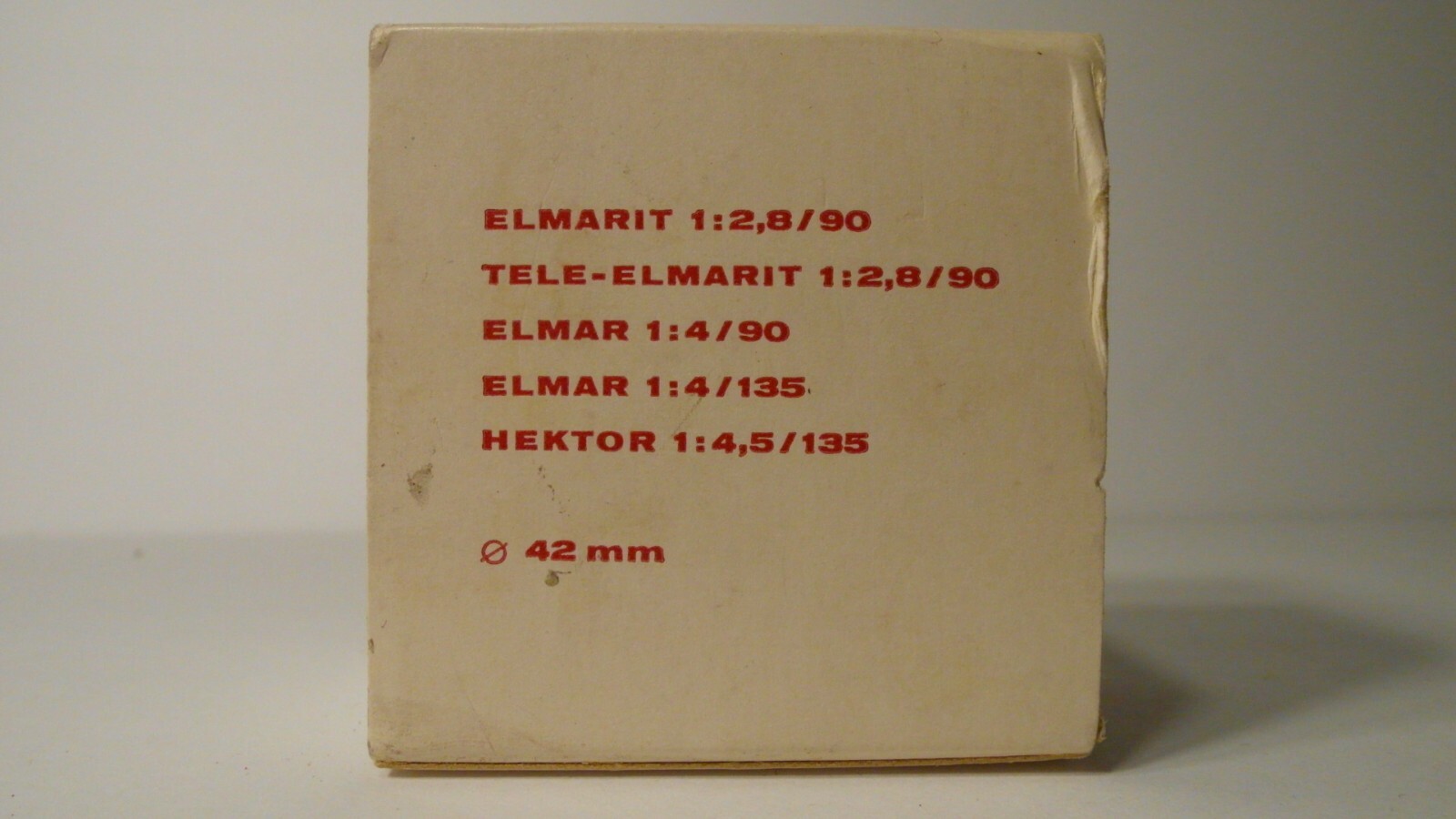 LEICA LEITZ WETZLAR 12575 IUFOO 90MM F/2.8 F/4 LENS HOOD SHADE BOX -FAST SHIP