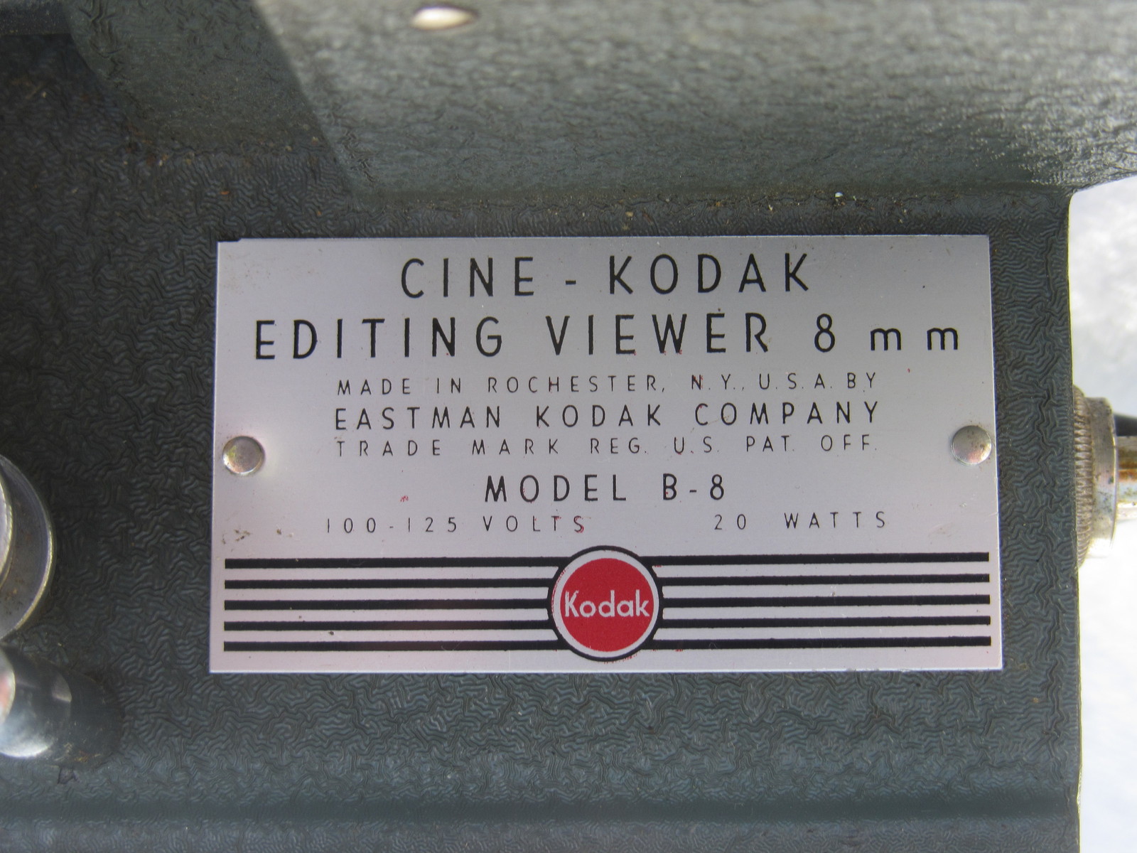 “CINE” “KODAK” 8 MM FILM EDITING VIEWER – “MODEL B8” PERFECT 4 THE CUTTING ROOM