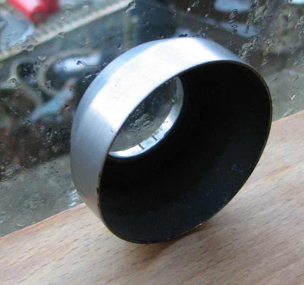 28.5mm push fit slip on chromed brass shade lens hood rollei fit