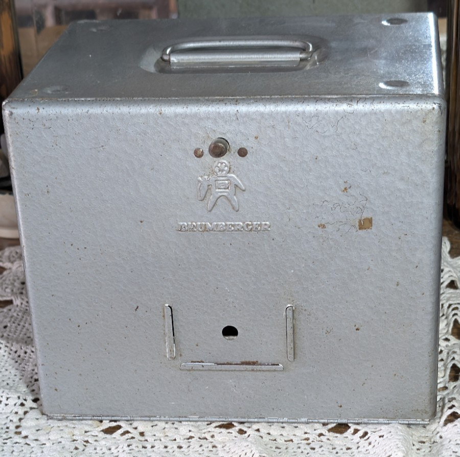 Vintage Brumberger Metal Industrial Film Storage Cabinet Box Case with Slots