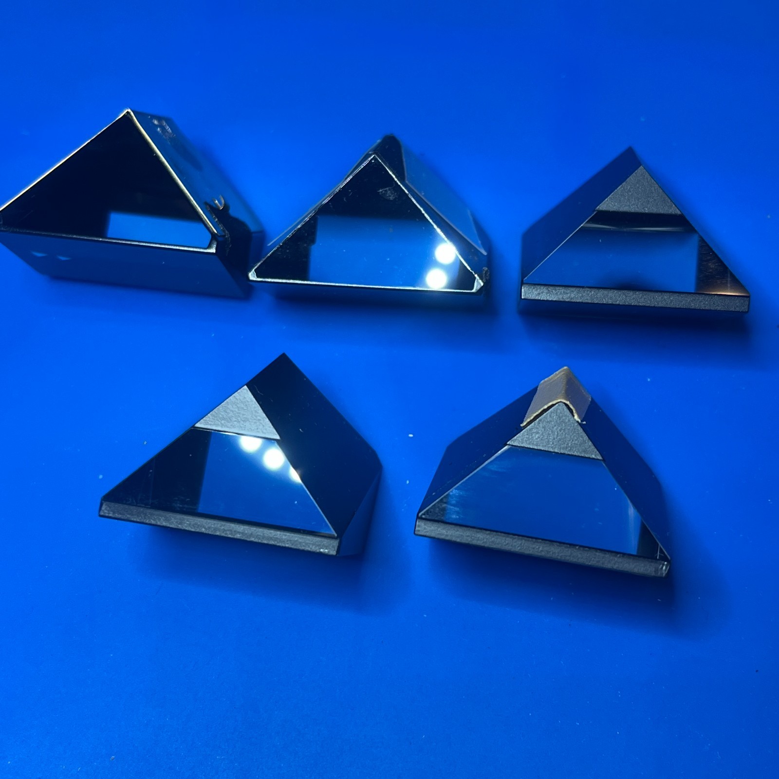 Lot of 5 Vintage Optical Glass Pentaprisms – Camera Parts Art Science