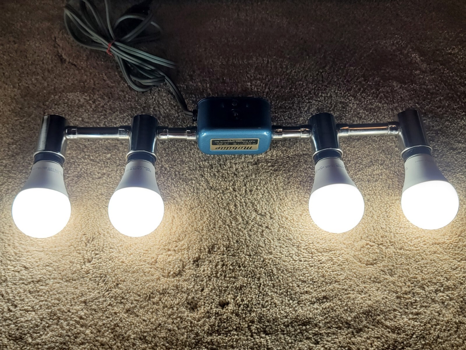 Vintage Chrome Mobilite Flex Light Bar Lamp for Photography