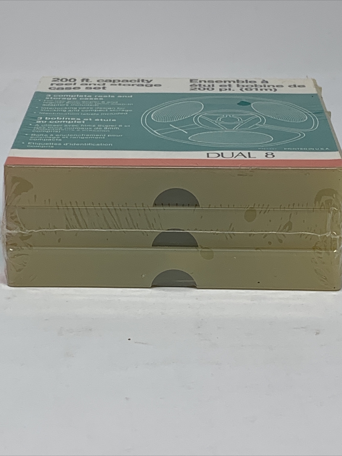 Dual 8 Super 8 & 8mm Reel And Storage Case Set 3 Pack New Sealed 200 Ft Capacity