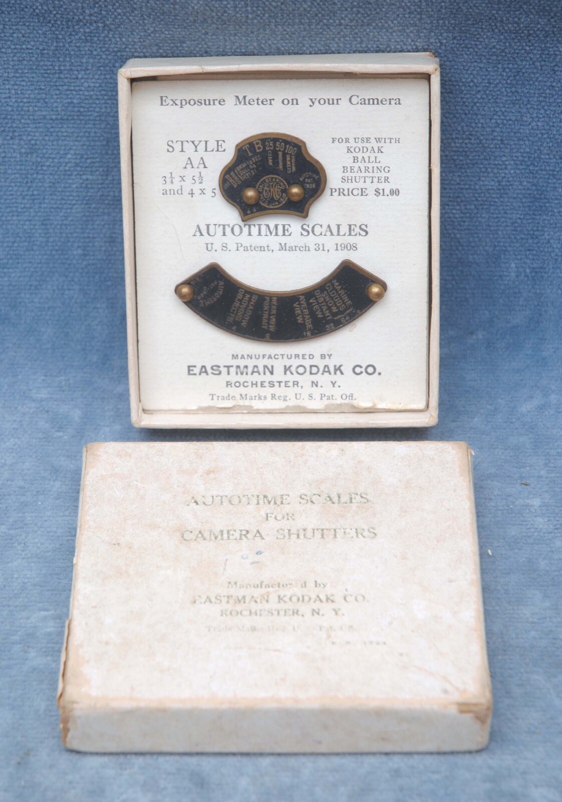 VINTAGE EASTMAN KODAK AUTOTIME TYPE AA SCALES FOR CAMERA SHUTTERS