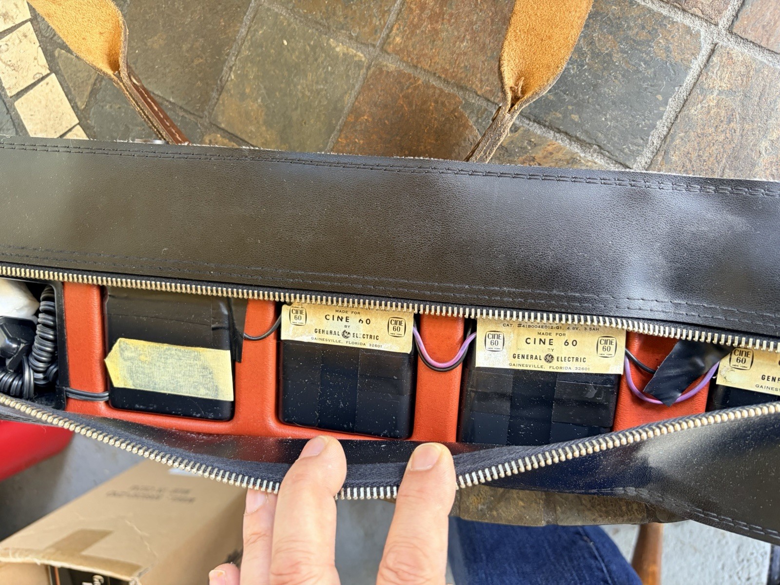 3 Cine 60 Nickel cadmium Power Belts & Cameraman Leather Case NY Comptroller