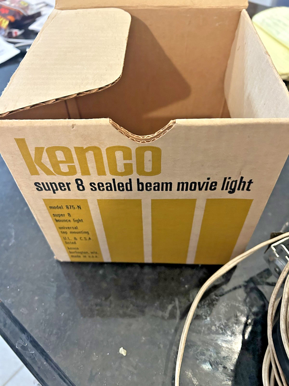 Kenco Super 8 Movie Light Vintage Film Camera Lighting w Box Tested Works