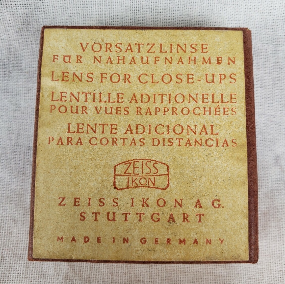 Vintage Zeiss Ikon A G Stuttgart Vorsatzlinse Proxar Lens Germany Mint In Box