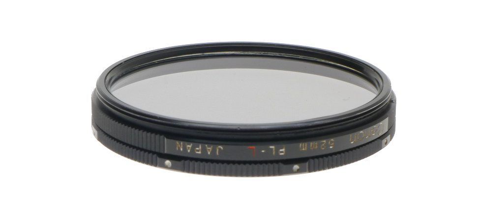 Canon 52mm pl-l linear polarizing camera lens filter in case vintage nice