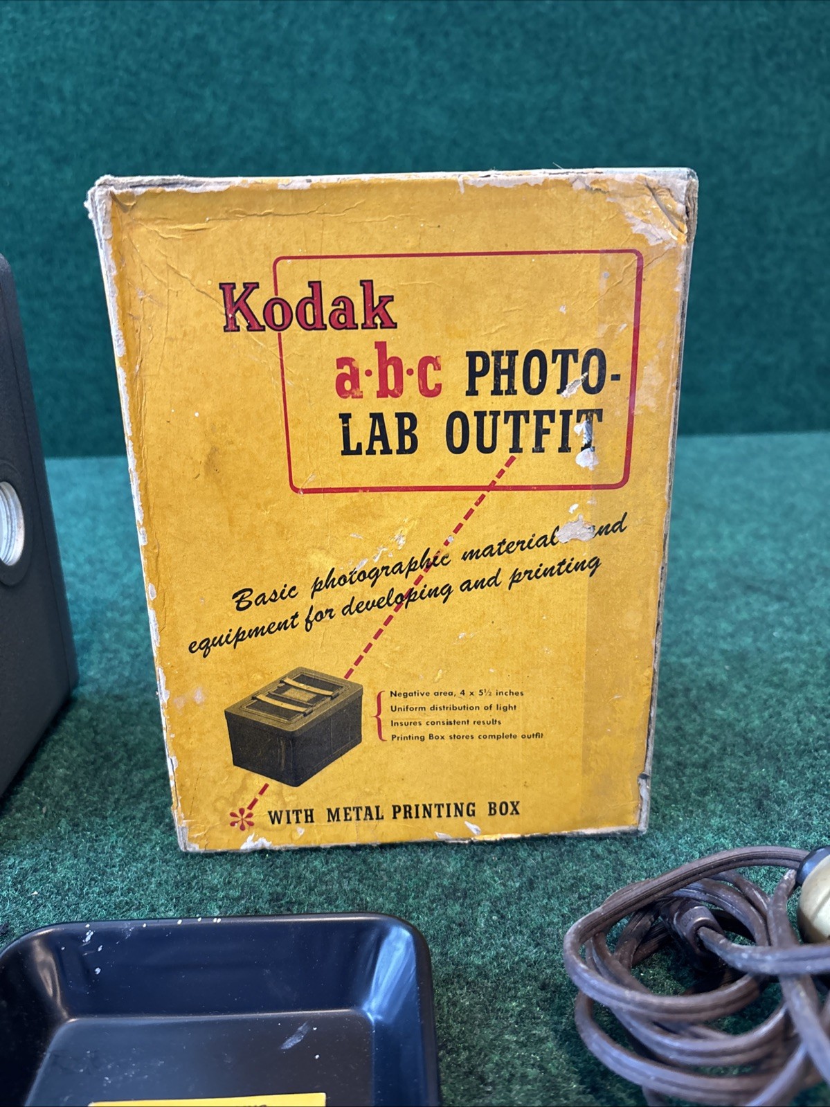 Vintage Kodak ABC Photo Lab Outfit Model A Darkroom Kit w/ Box Free Shipping