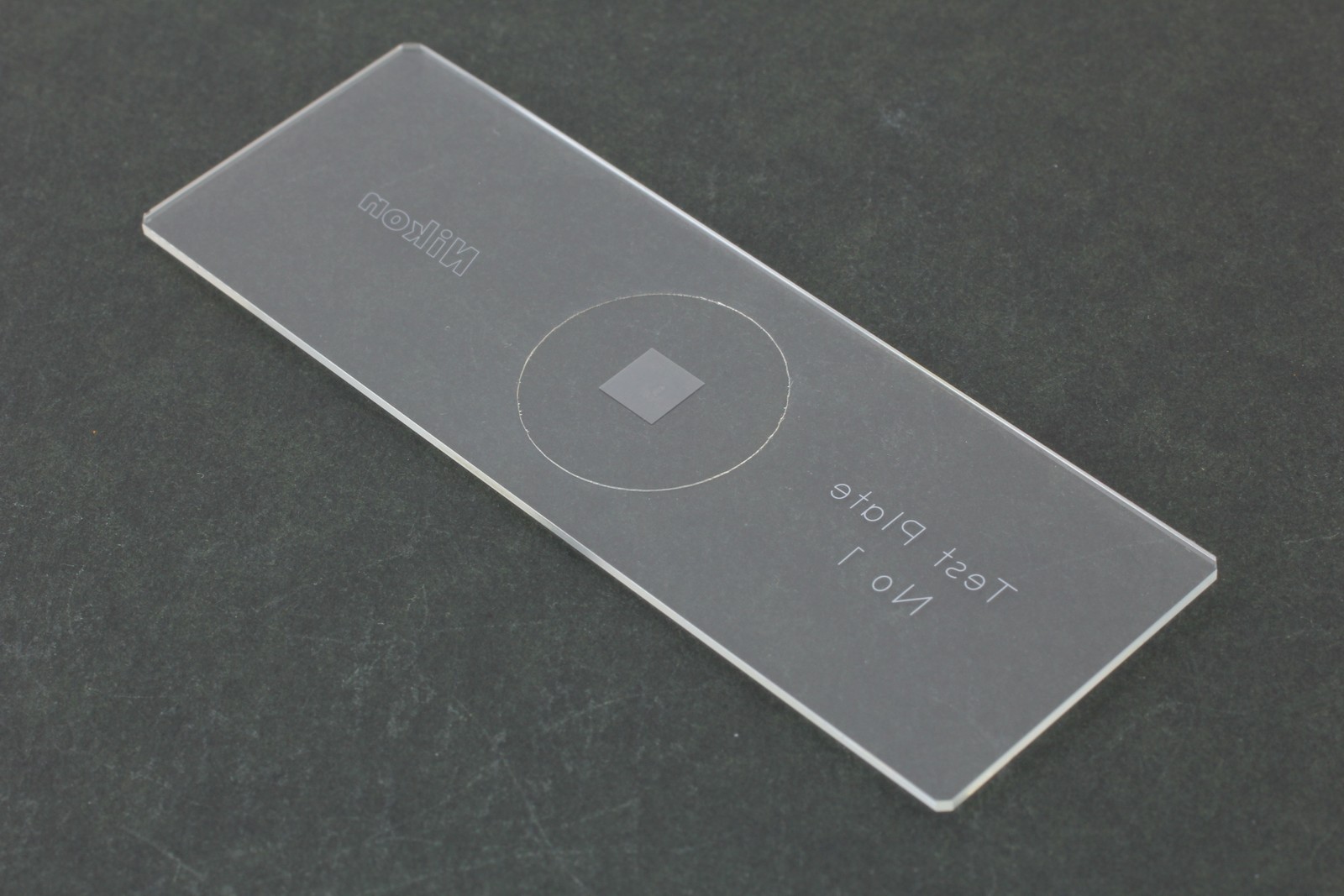 [Unused] Nikon Objective Micrometer Test Plate No1 From JAPAN