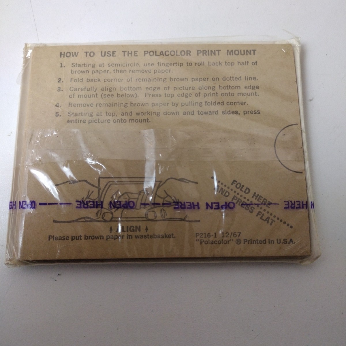Vintage 60s NEW 8 Polacolor Print Mount Polaroid Camera Photo Backs Sealed 1967