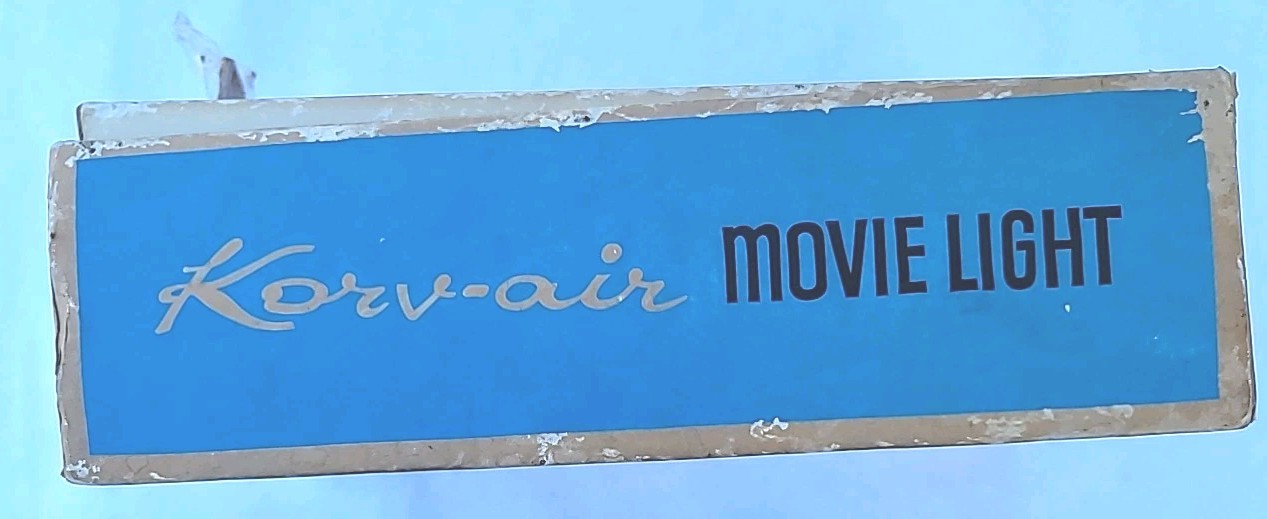 Korv-Air Movie Light Featuring Sylvania Sealed Beam Movie LAMP VINTAGE EJ KORVET
