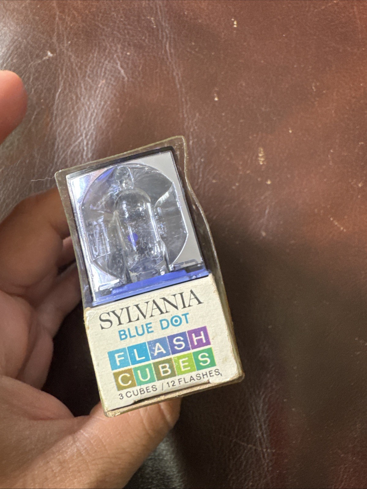 Vintage 1970’s Sylvania Blue Dot Flash Cubes 3 Bulbs in Pack Unused