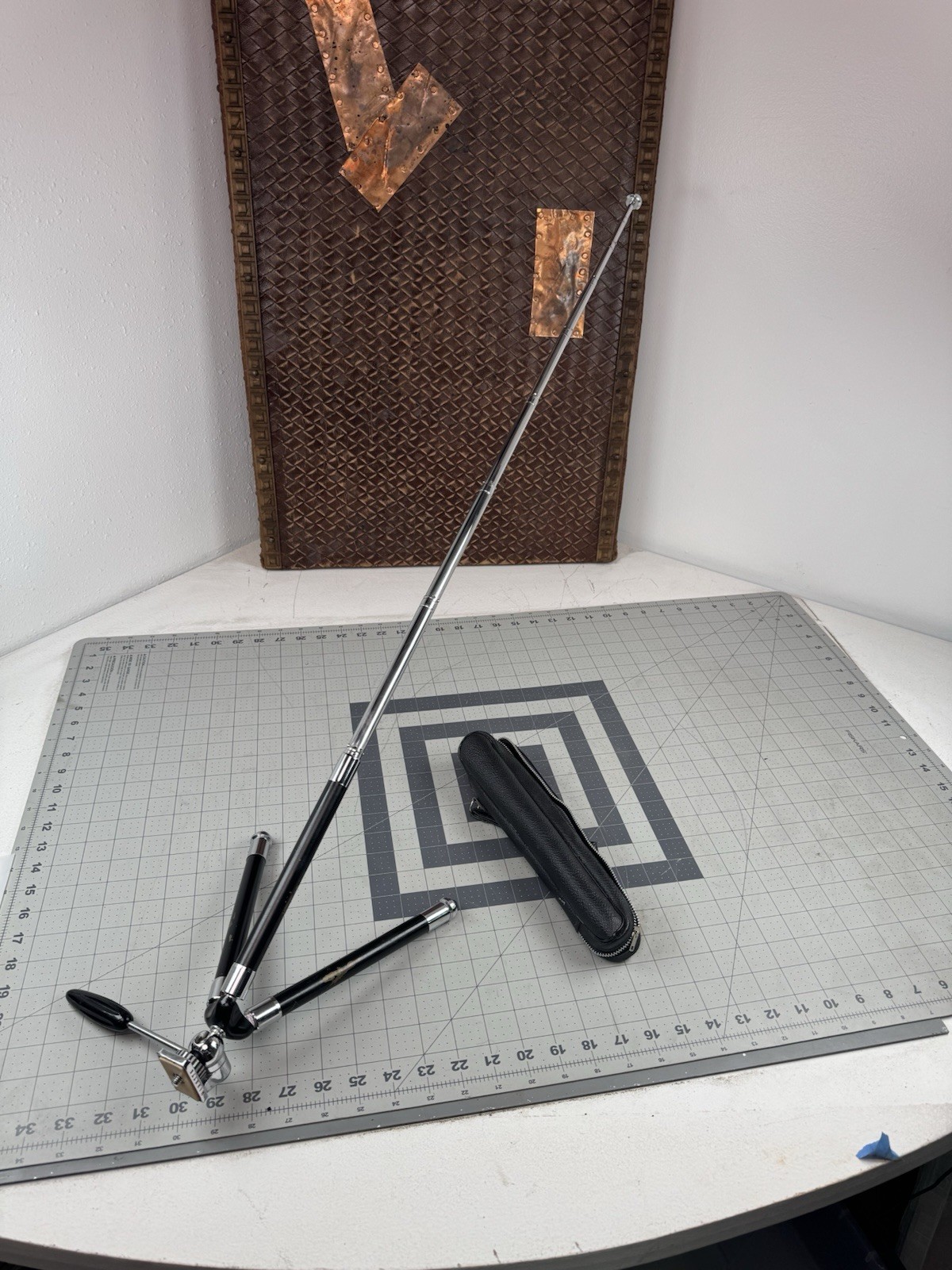 Vintage Minette Japan Telescoping Camera Tripod With Case 9”-45”