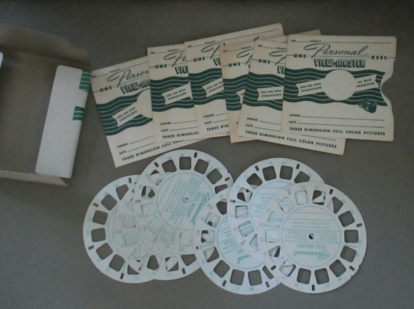Personal Reel Mounts + Envelopes View-Master Stereo Empty Blank Box of 6 SAWYERS