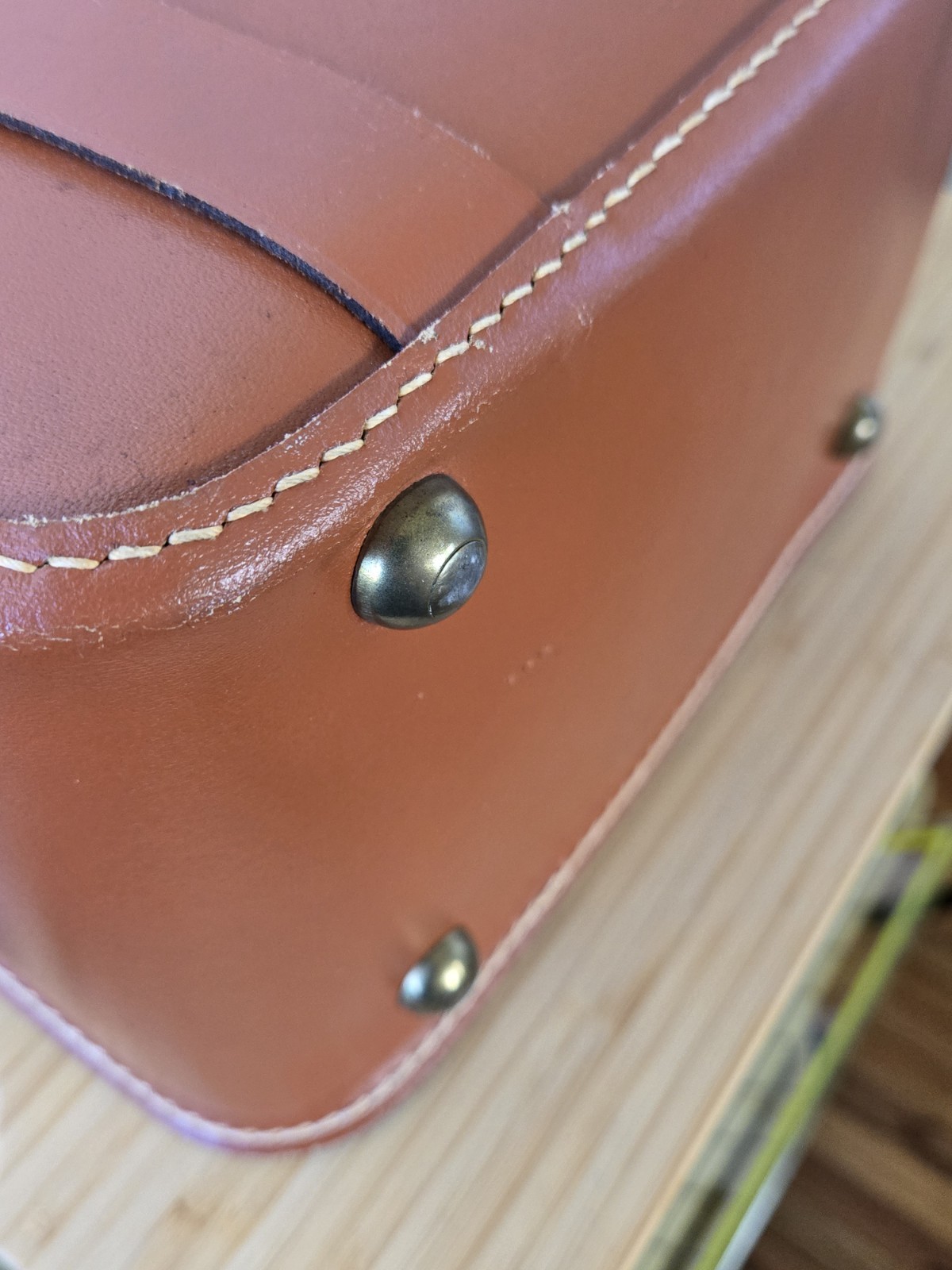 Vintage Diamond C515 Camera Bag Brown Genuine Leather Made in USA